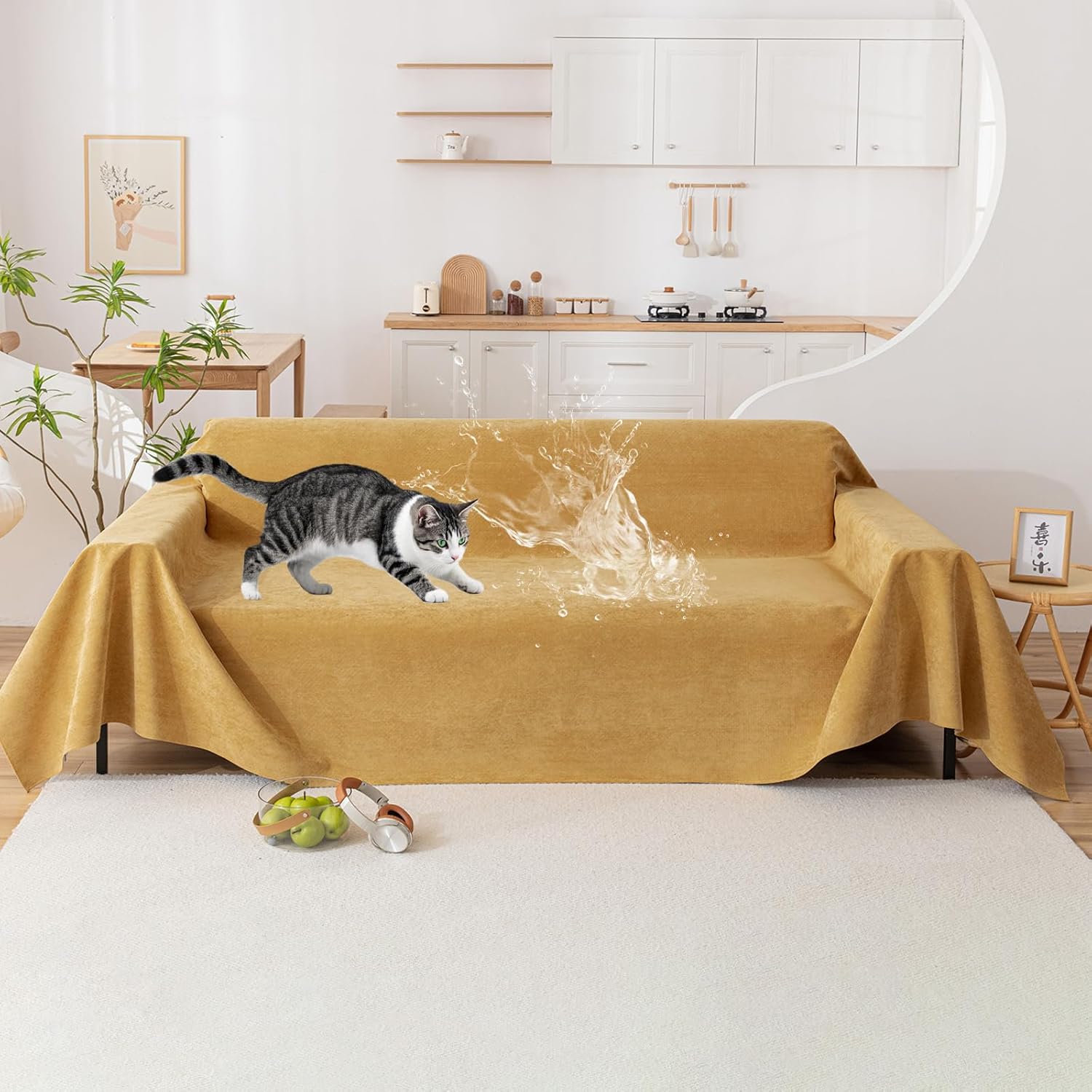VClife Anti Cat Scratch Sofa Cover - Waterproof & Stylish Protector