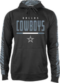 Zubaz NFL Men's Fleece Hoodie with Zebra Tonal Sleeve Panel - Game in