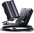 llano 2-Pack 2400mAh USB-C EN-EL3E Camera Batteries - Fast USB-C