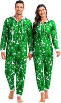 Christmas Onesie Pajamas for Men & Women - Cozy Hooded Zip-Up