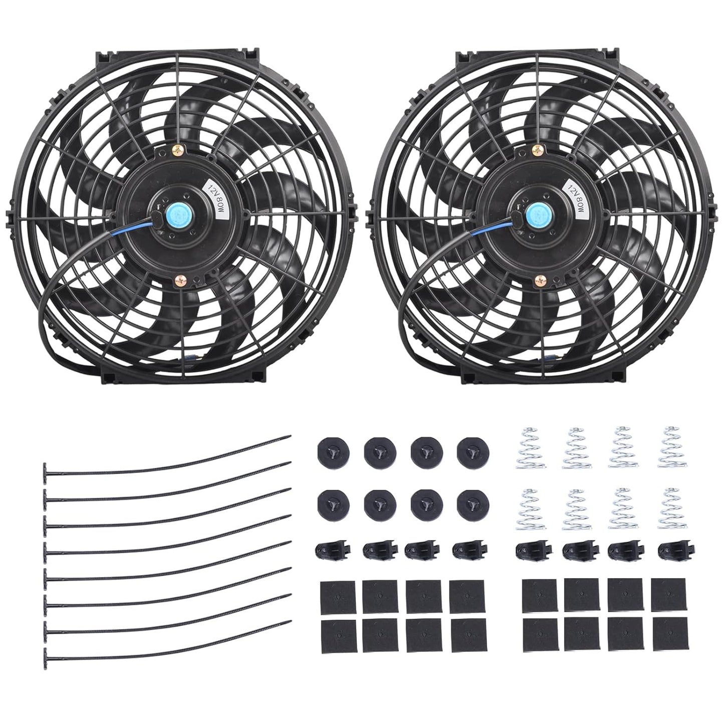 12 Inch Electric Radiator Cooling Fan Assembly Kit for Vehicles