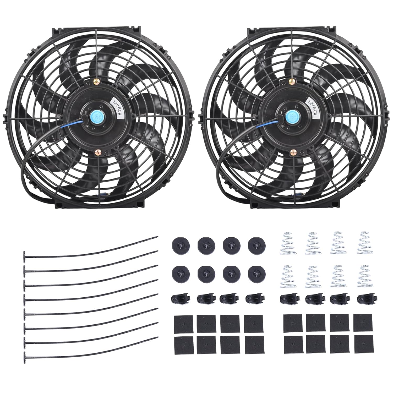 12 Inch Electric Radiator Cooling Fan Assembly Kit for Vehicles