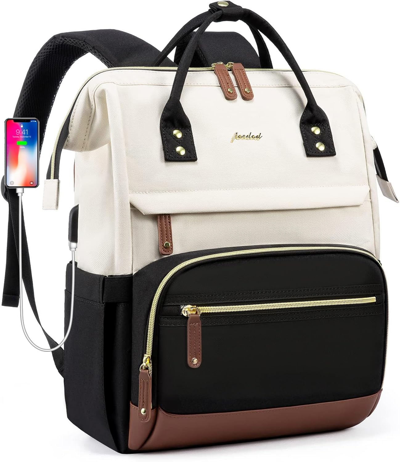 Laptop Backpack for Women with USB Charging Port and Anti-Theft