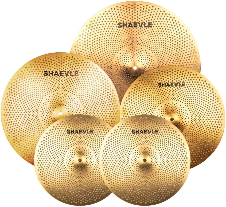 Low Volume Cymbal Pack for Quiet Practice - 5 Piece Set