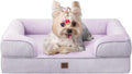 Orthopedic Dog Bed for Small Dogs - Memory Foam Bolster Bed Lilac