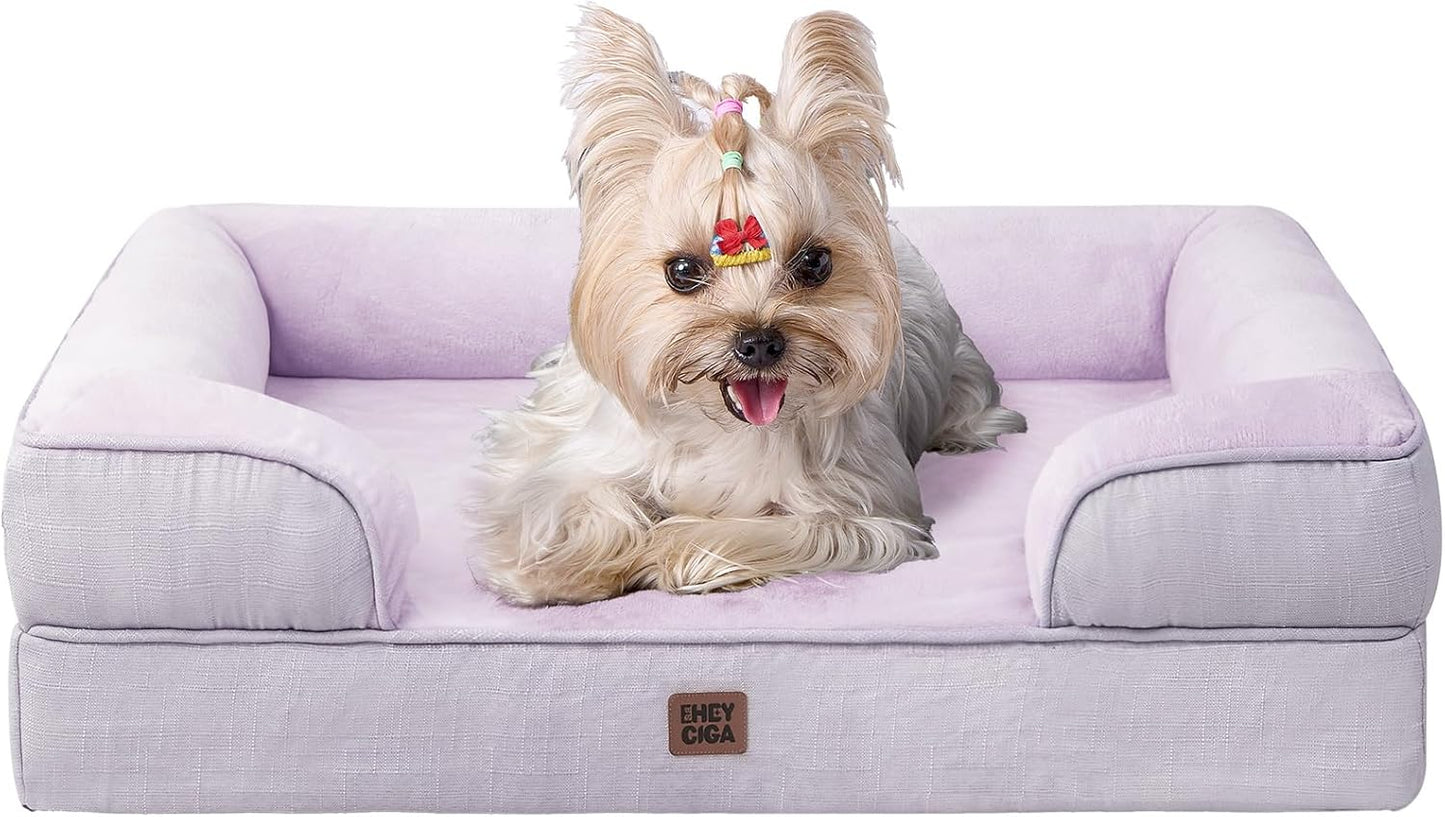Orthopedic Dog Bed with Waterproof Memory Foam for Small Dogs