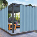 100W x 95L Sky Blue Outdoor Curtains for Patio - Waterproof Privacy
