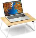 Portable Lap Desk Bed Table for Laptop and Breakfast - Foldable Mini