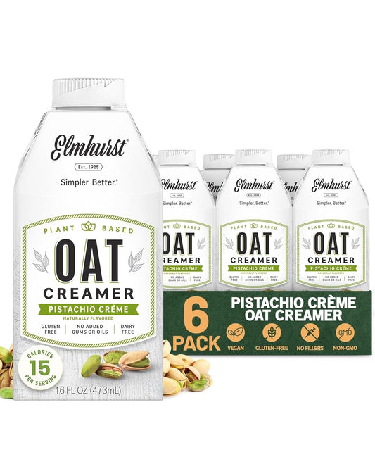 Elmhurst Pistachio Oat Creamer - Dairy-Free & Vegan Delight