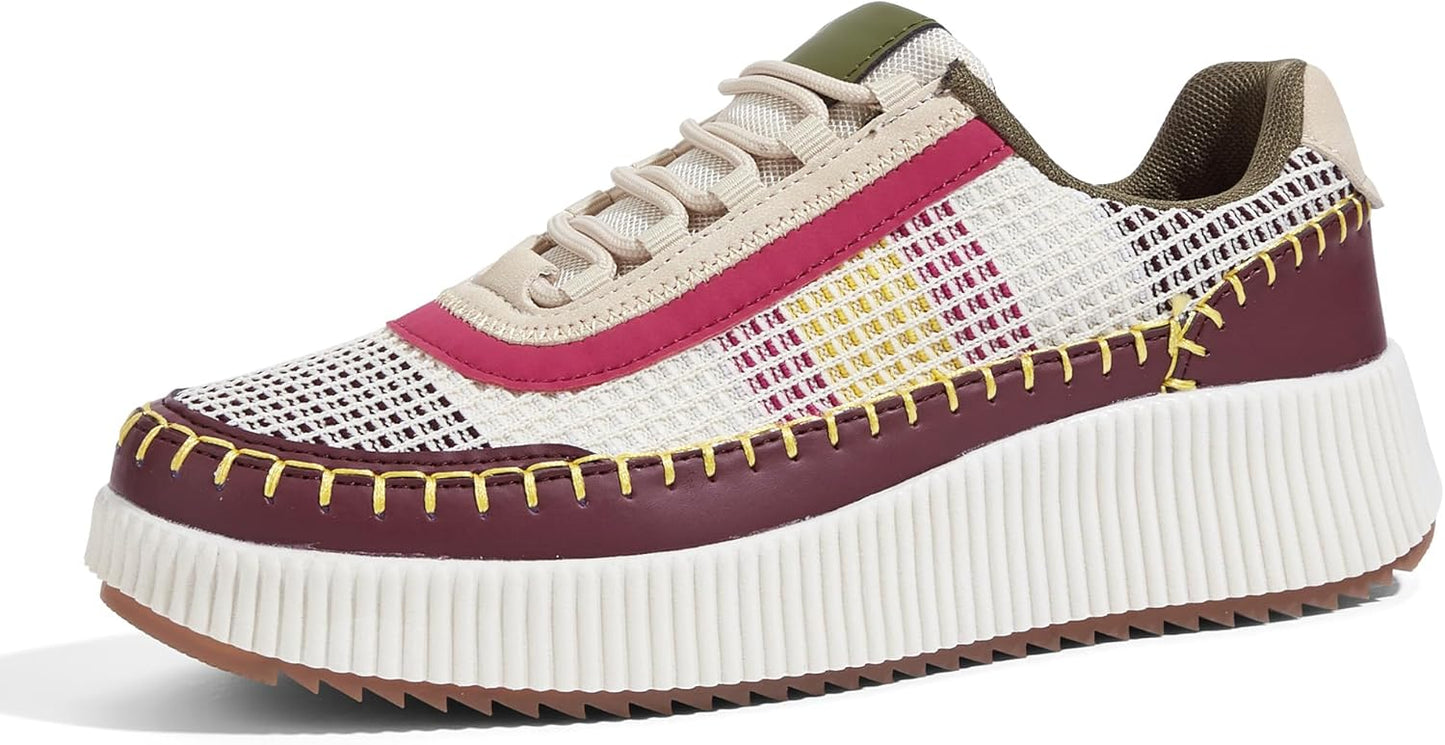 Chunky Platform Sneakers for Women with Rhinestone Style