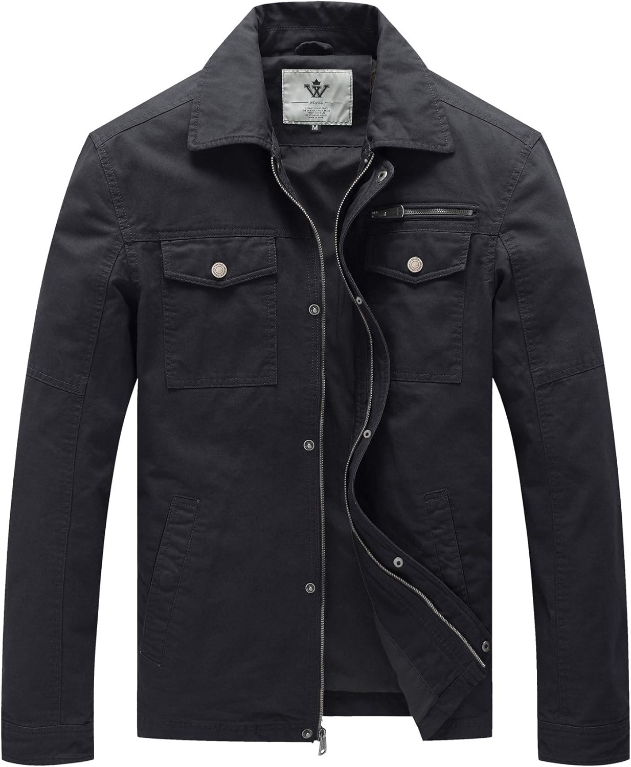 WenVen Men's Casual Canvas Cotton Military Lapel Jacket Review