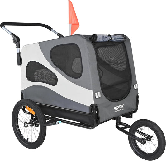 VEVOR Dog Bike Trailer: 2-in-1 Pet Stroller and Carrier