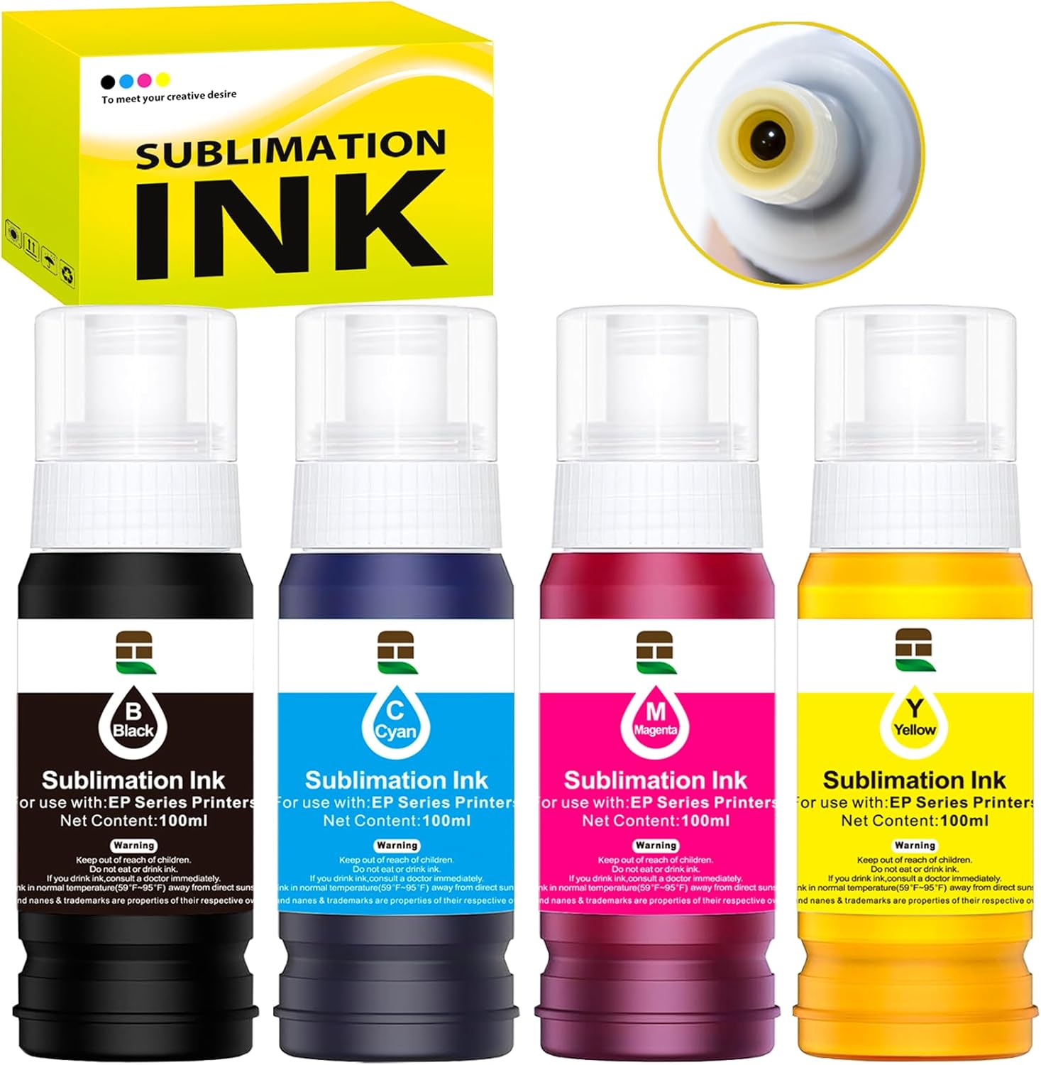 Vibrant Sublimation Ink for Epson Printers - Heat Press Ready