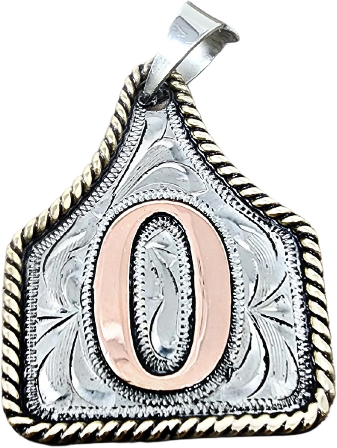 Handmade Cow Tag Copper Initial Necklace for Unique Style