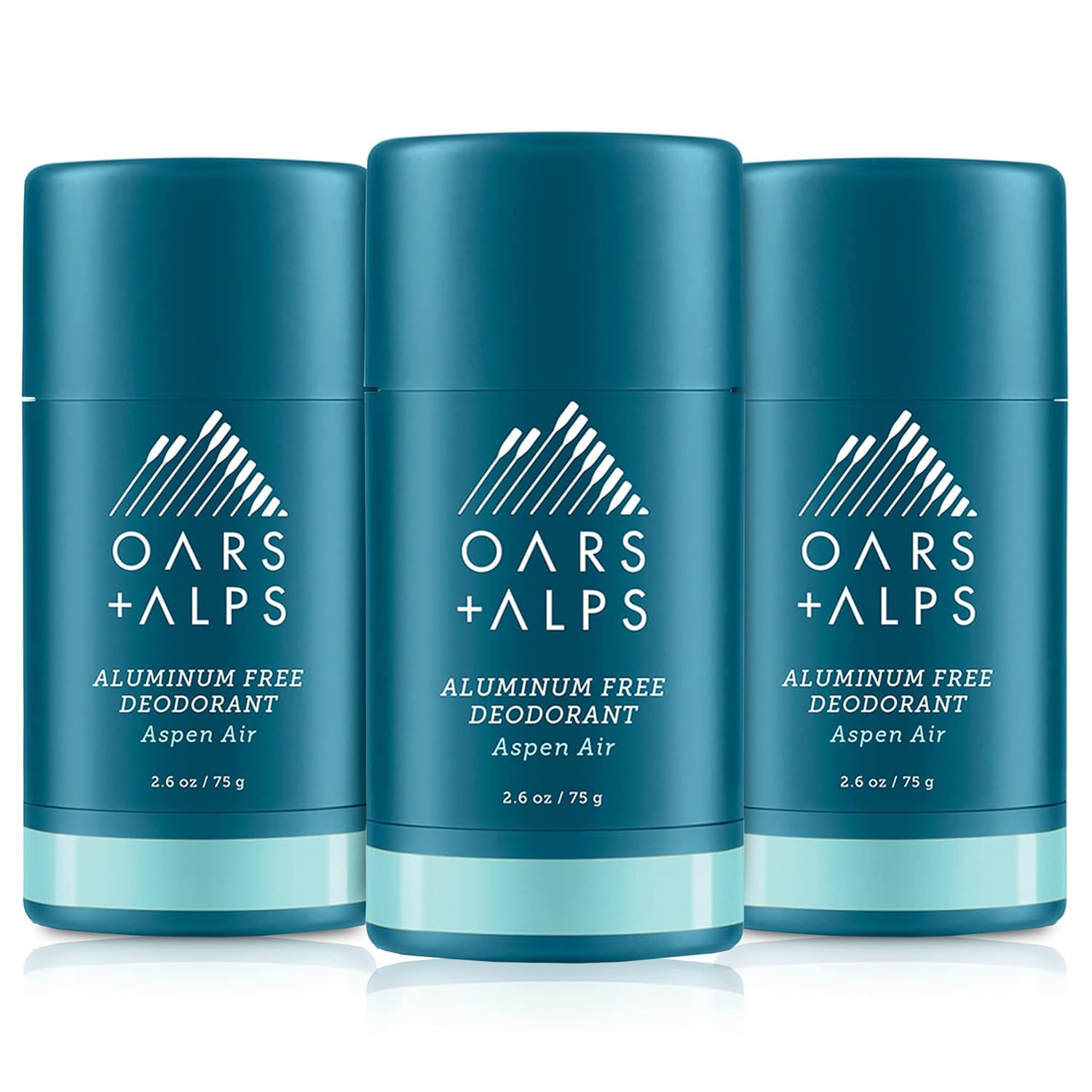 Oars + Alps Aluminum Free Deodorant for Men and Women, 3 Pack