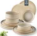 Ceramic Dinnerware Set for 4 - Handmade Reactive Glaze, Chip Resistant
