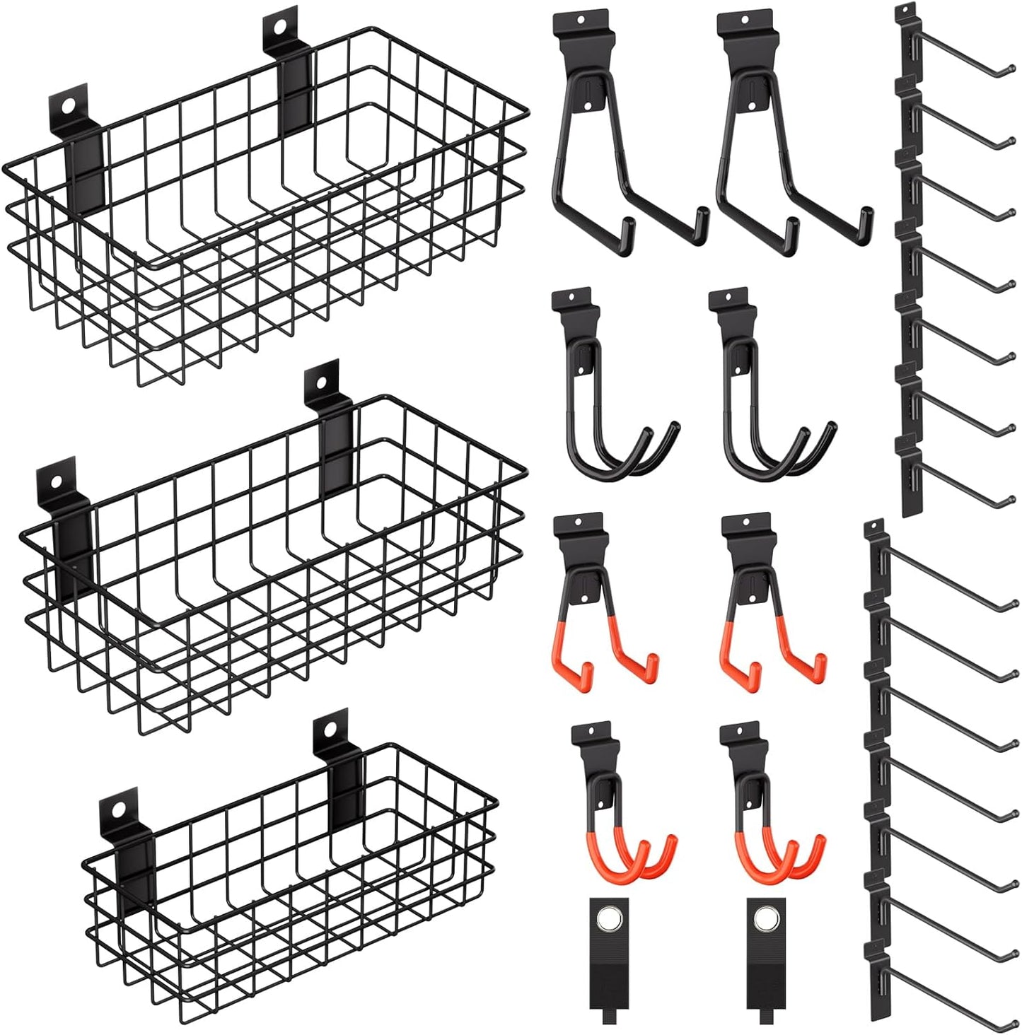 27PCS Slatwall Accessories Kit for Efficient Storage Solutions