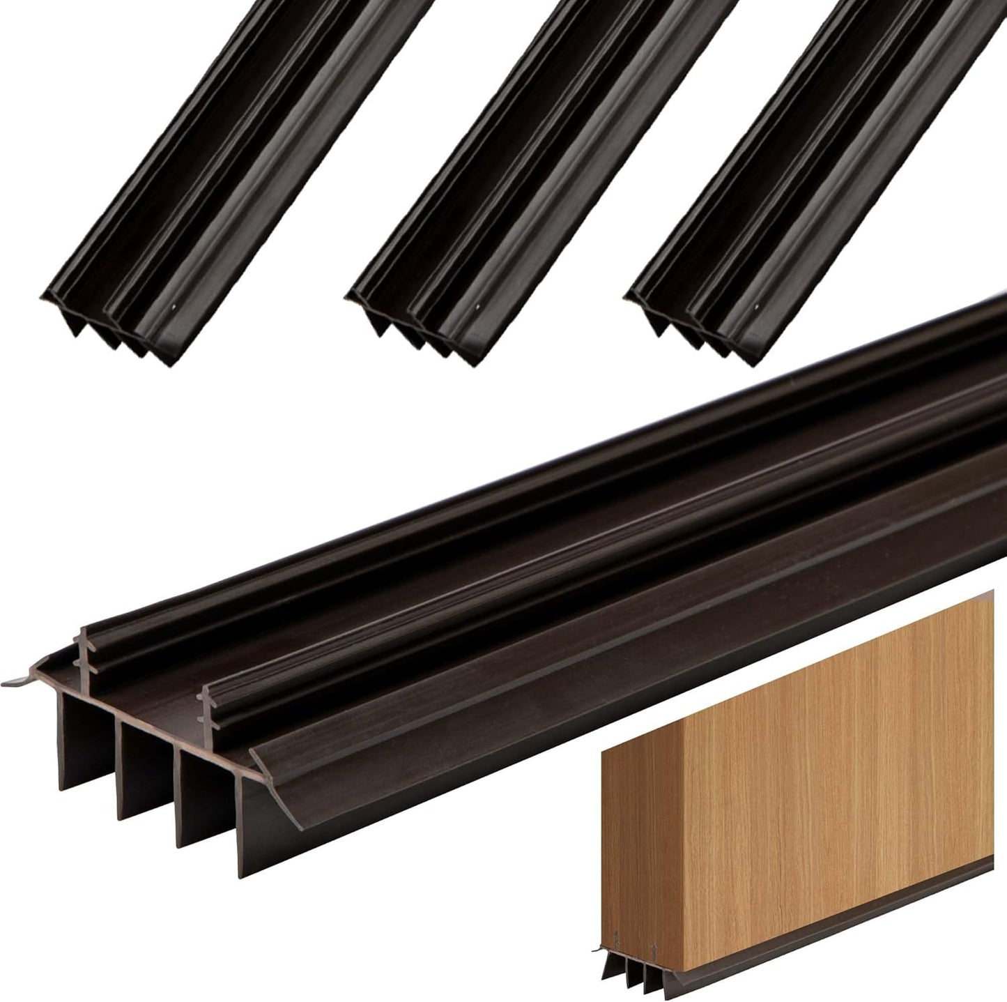 4 Pcs 36 Inch Vinyl Replacement Door Bottom for Insulation