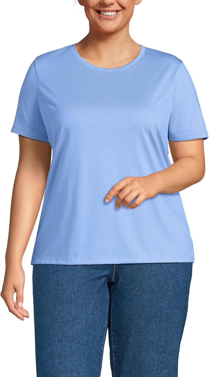 Relaxed Supima Cotton Crew Neck T-Shirt for Women - Comfort Fit