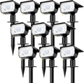 Solar Lights Outdoor 10 Pack Motion Sensor Spotlights - Waterproof LED