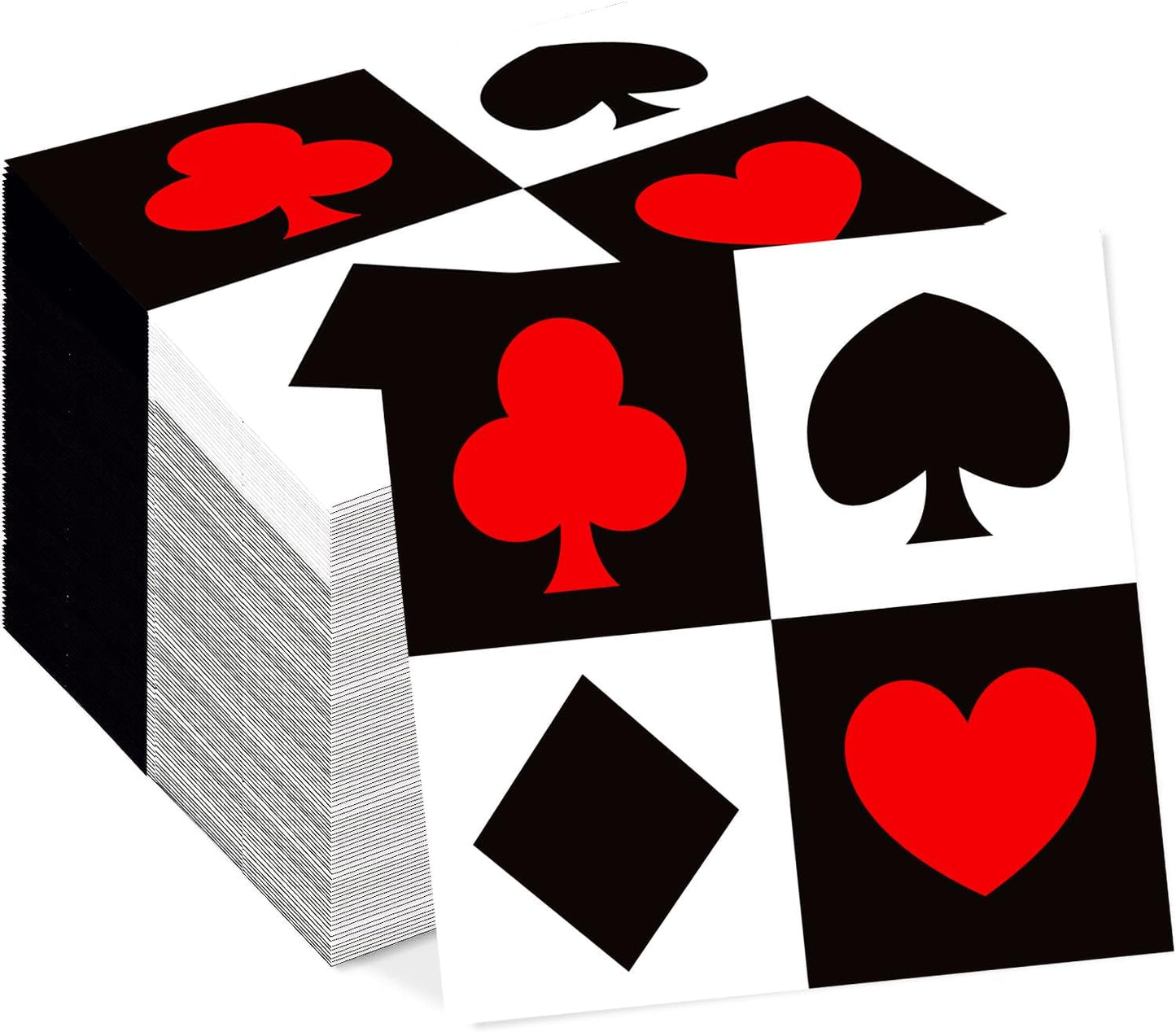 40-Pack Disposable Casino Cocktail Napkins for Stylish Casino Parties