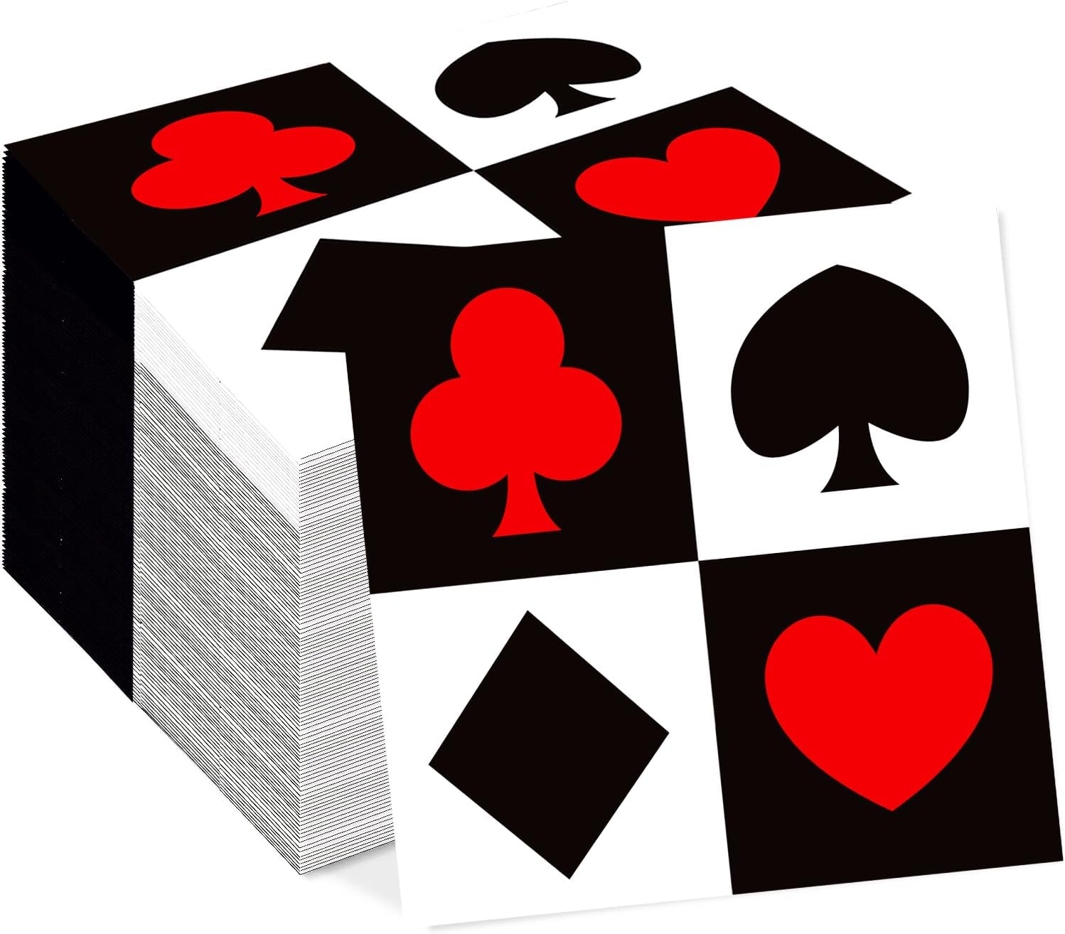 40-Pack Disposable Casino Cocktail Napkins for Stylish Casino Parties
