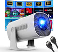 AGIMA Mini Projector: WiFi, Bluetooth, 1080P 4K, Netflix, YouTube, Portable