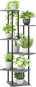 Plant Stand Indoor 6-Tier Metal Wood Plant Shelf - Tall Corner Display