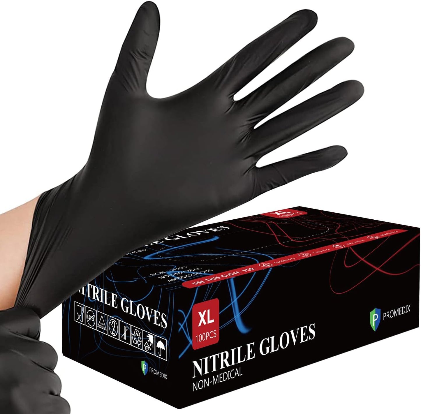 100 Count PROMEDIX P Nitrile Gloves - Latex Free