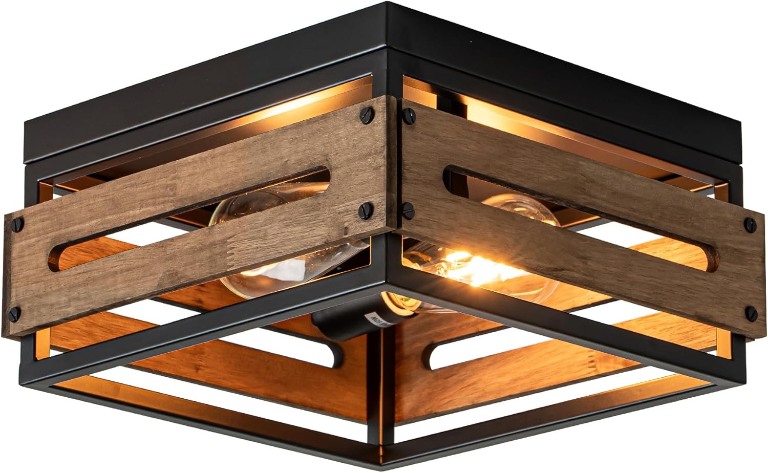 Farmhouse Ceiling Light - Rustic Flush Mount for Any Room