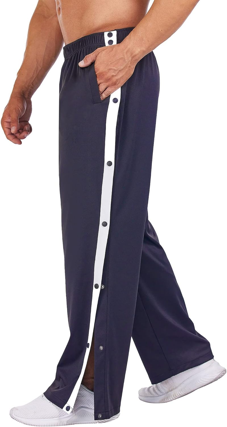 Deyeek Men's Tear Away Basketball Pants for Comfort and Style