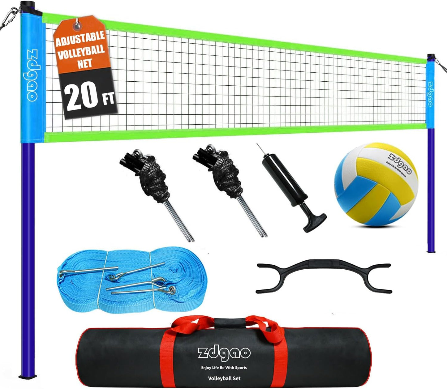 Outdoor Portable Volleyball Net System for Backyard Fun
