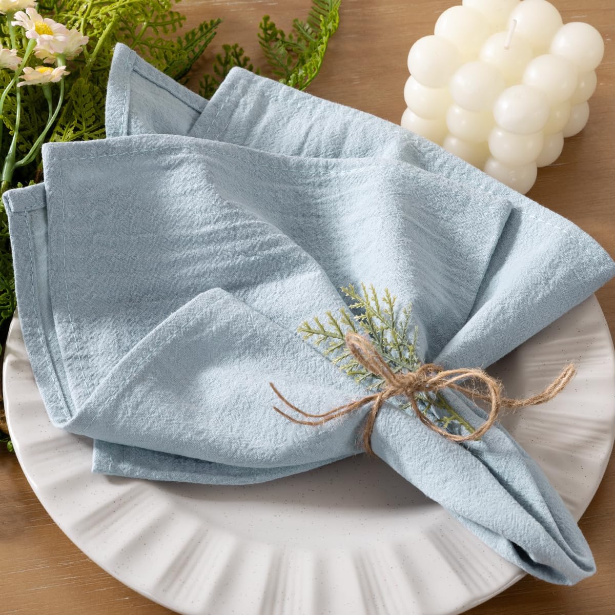 Socomi Cloth Napkins Set of 20 for Elegant Dining Occasions