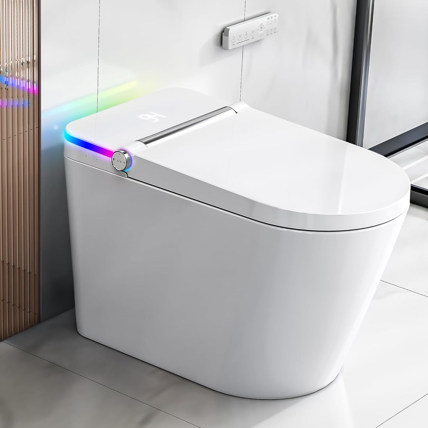 Tankless Smart Toilet with Bidet, Heated Seat and Night Light