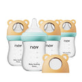 Natural Glass Baby Bottle for Breastfeeding Babies - 4 Pack 5.4oz