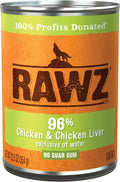 Rawz 96% Meat Canned Wet Food for Dogs - Chicken Flavor