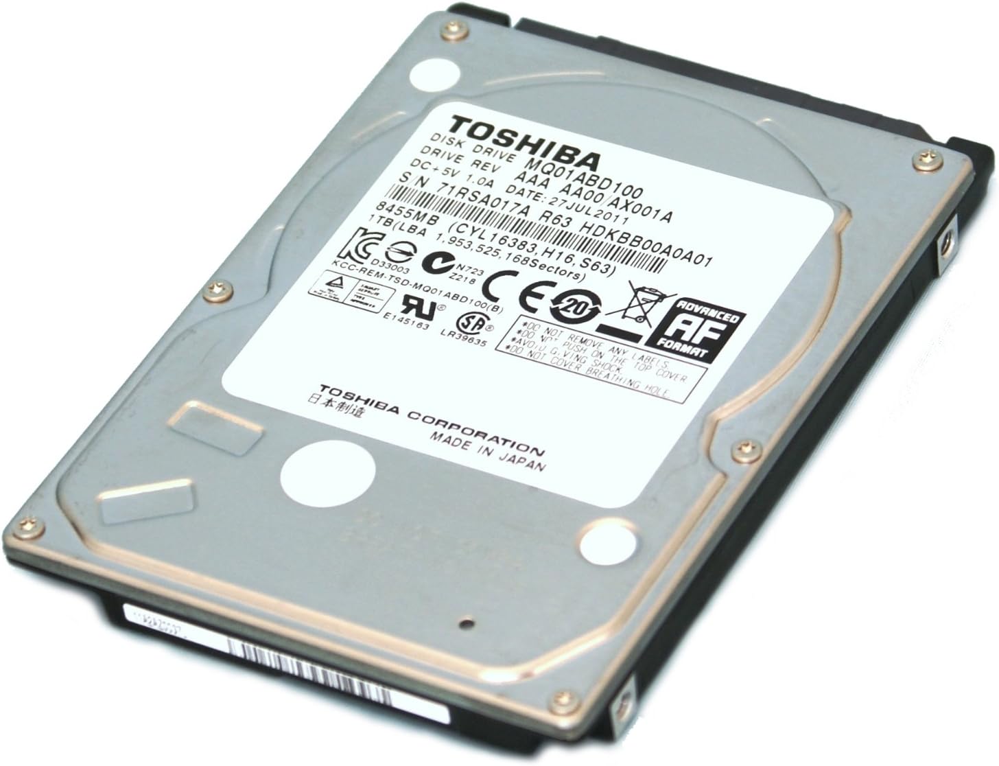 Toshiba 750GB Hard Drive with High Speed Data Transfer