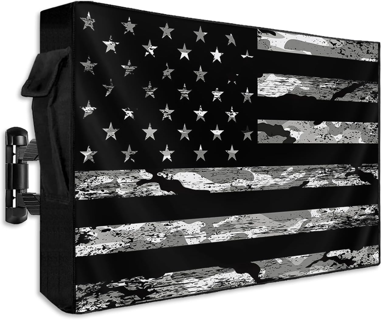 Outdoor TV Cover for Flat Screens with American Flag Design
