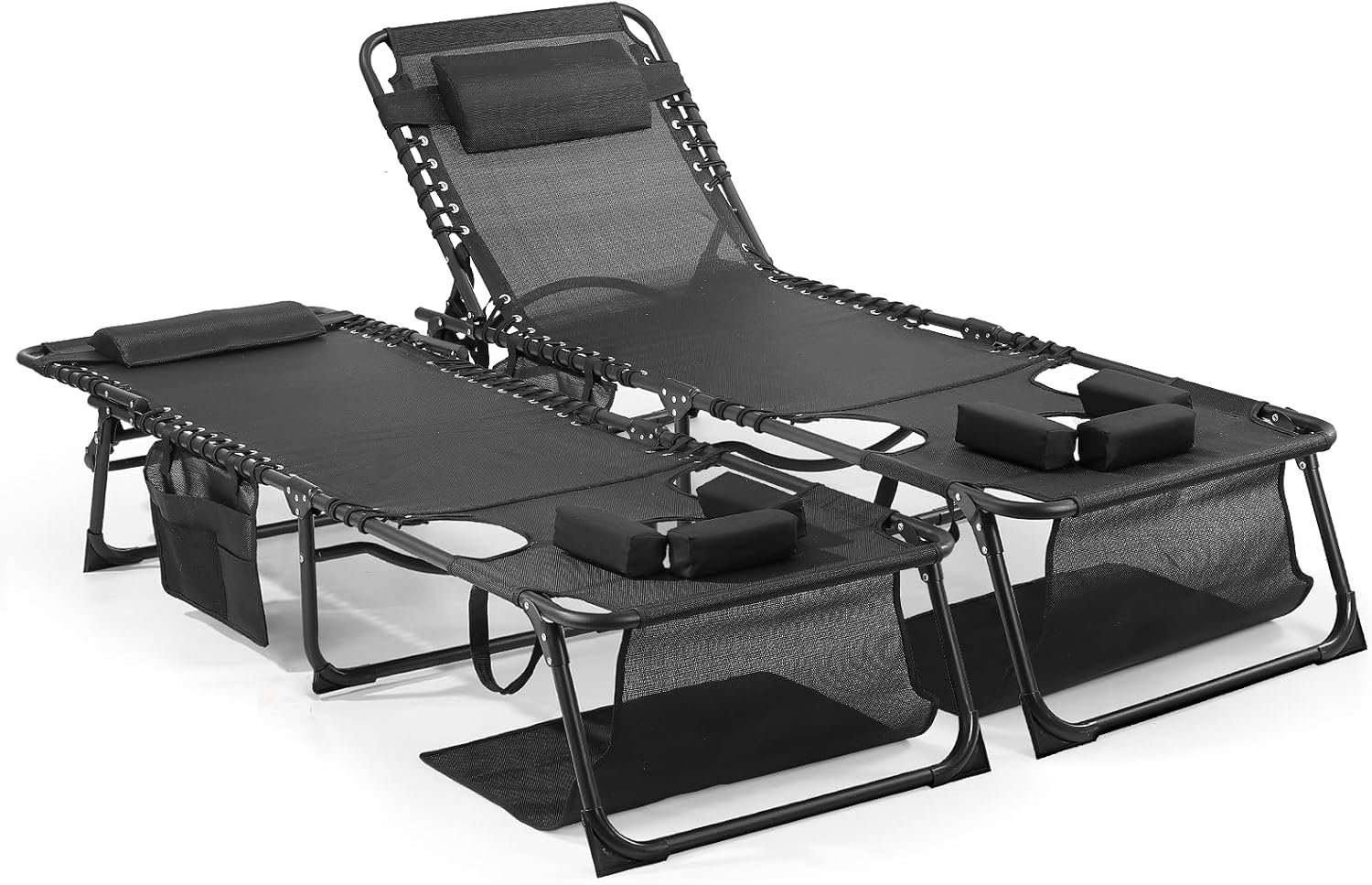 Unovivy Tanning Chairs Set of 2 for Ultimate Sunbathing Comfort