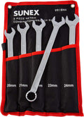 Metric V-Groove Combination Wrench Set 20mm-24mm - Solid Finish