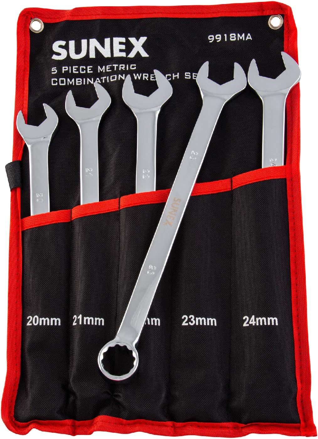 Sunex Tools 9918MA Metric V-Groove Wrench Set for Precision Work