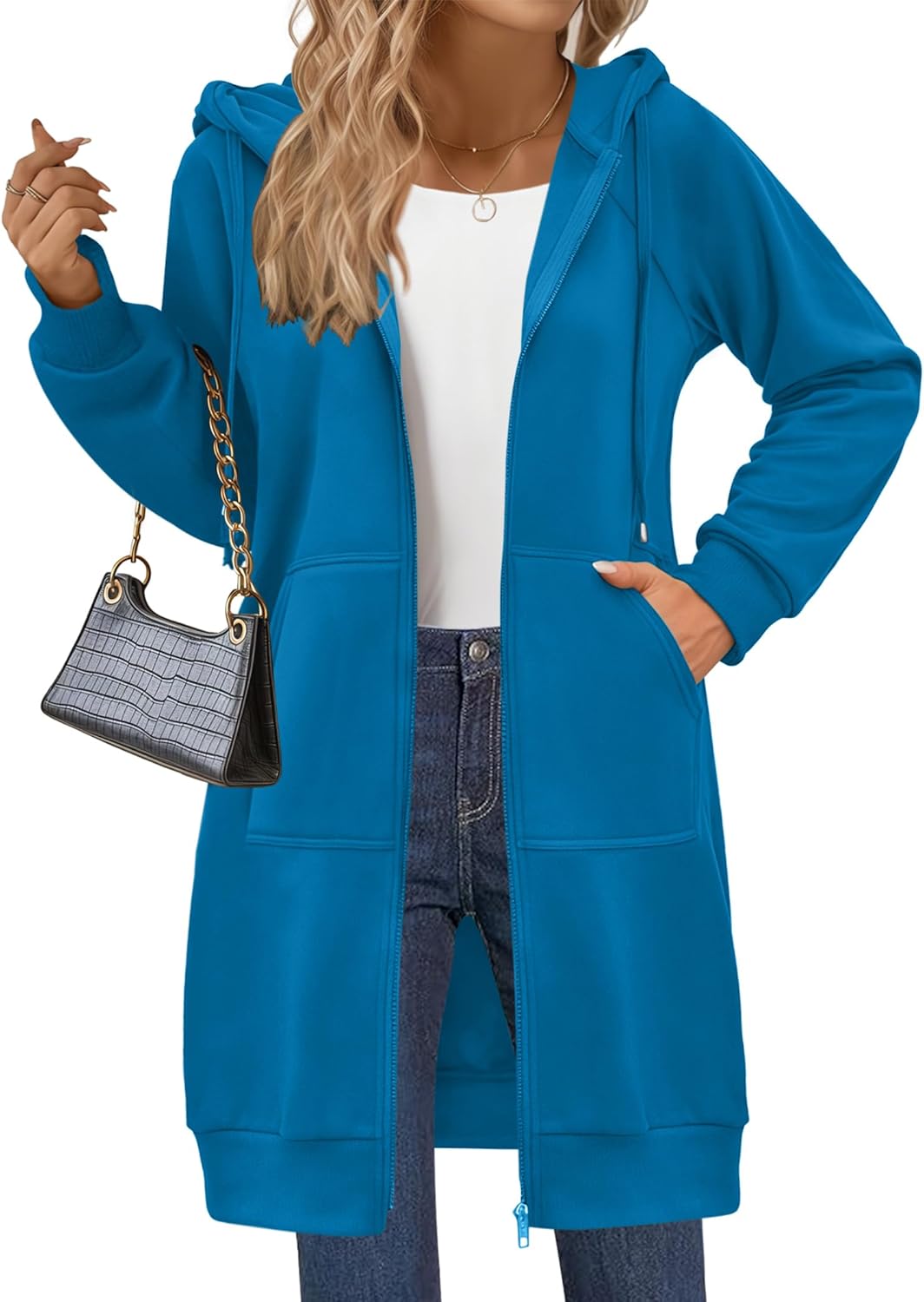 Zeagoo Women's Zip Up Hoodies Long Sleeve Casual Fleece Jacket