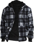 Sherpa Lined Fleece Plaid Jacket for Men S-5XL - Heavy Warm Coat