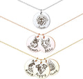Personalized Pet Portrait Necklace - Custom Round Disc Memorial
