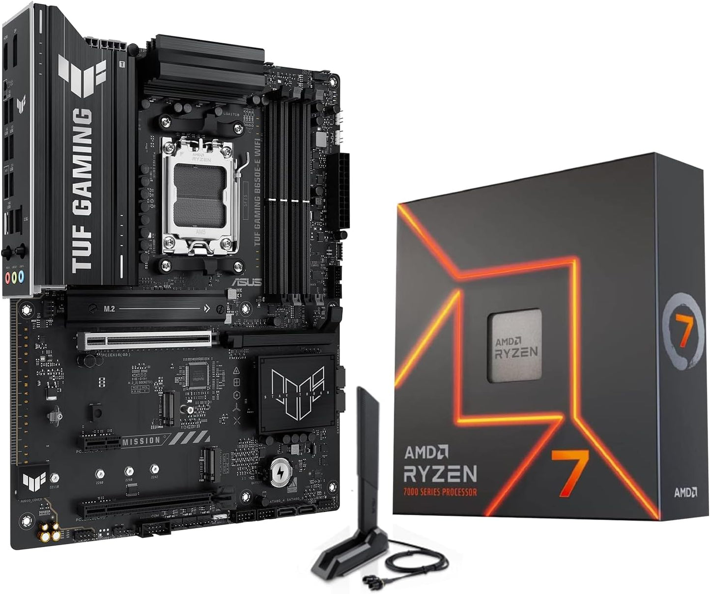 AMD Ryzen 7 7700X CPU Processor Bundle with ASUS TUF Gaming