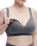 Momcozy Busty Nursing Bra - Wirefree U.S. Cotton Comfort
