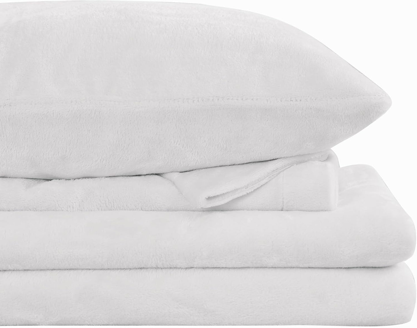 Viviland Plush Micro Fleece Bed Sheet Set for King Size Comfort
