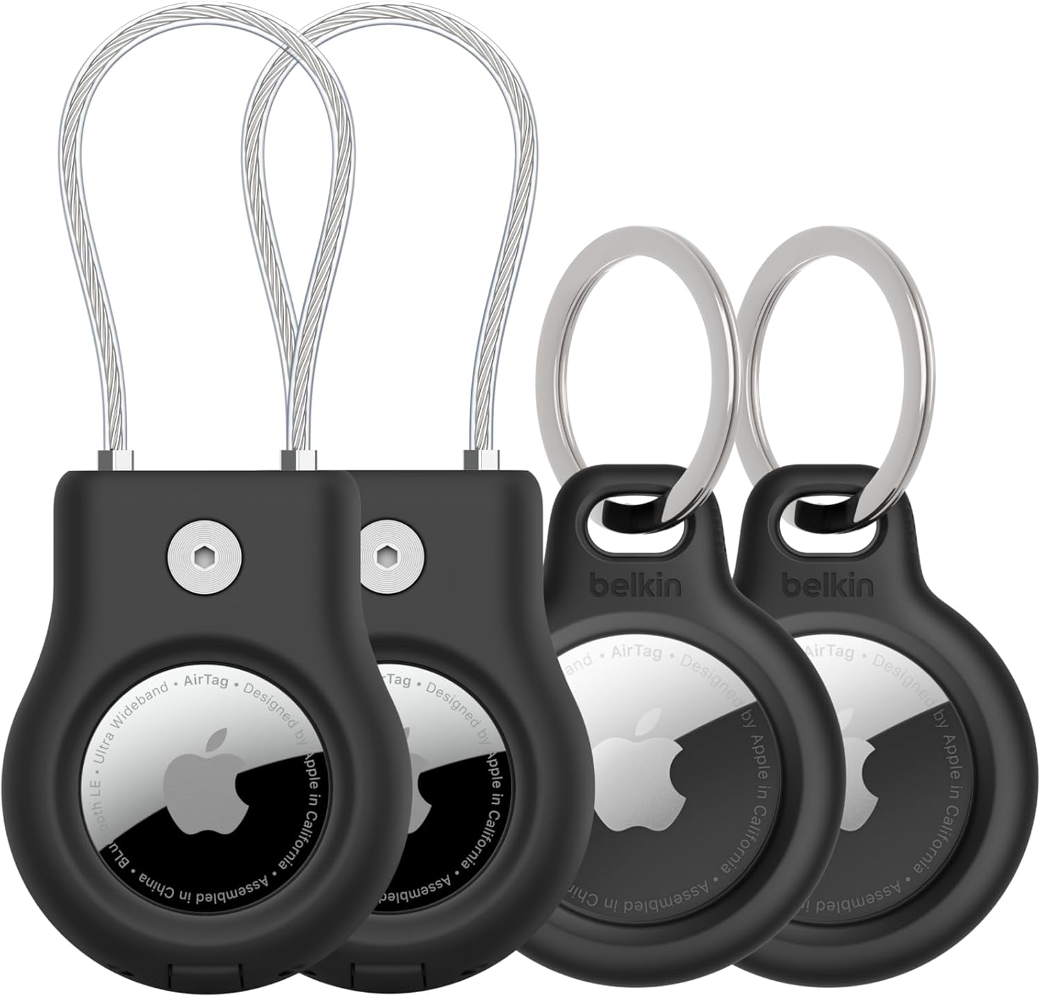Durable Belkin Apple AirTag Secure Holder for Keys & Luggage