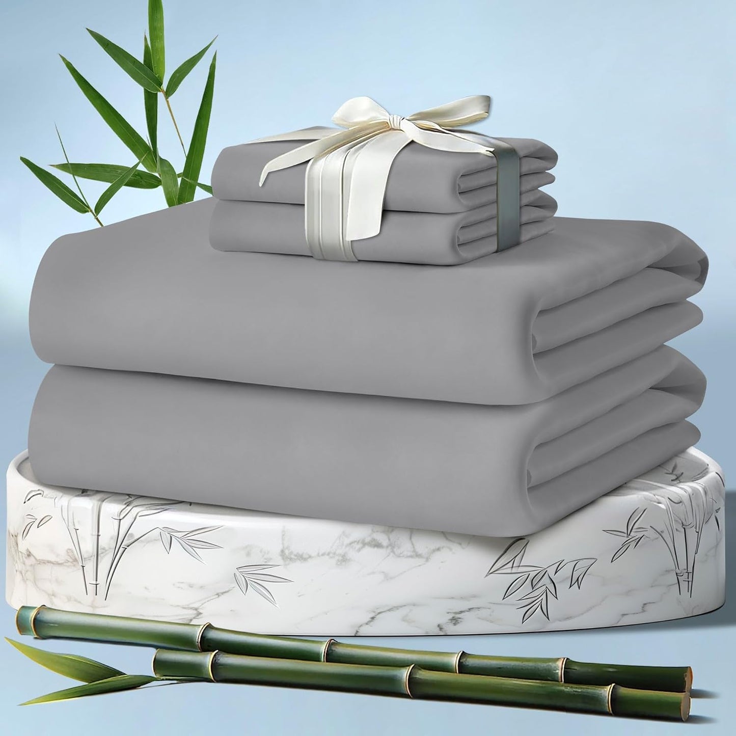 Viscose Derived from Bamboo Sheets for California King Size Beds