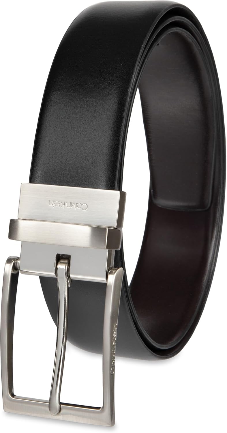 Calvin Klein Men's Two-in-One Reversible Dress Belt for Style